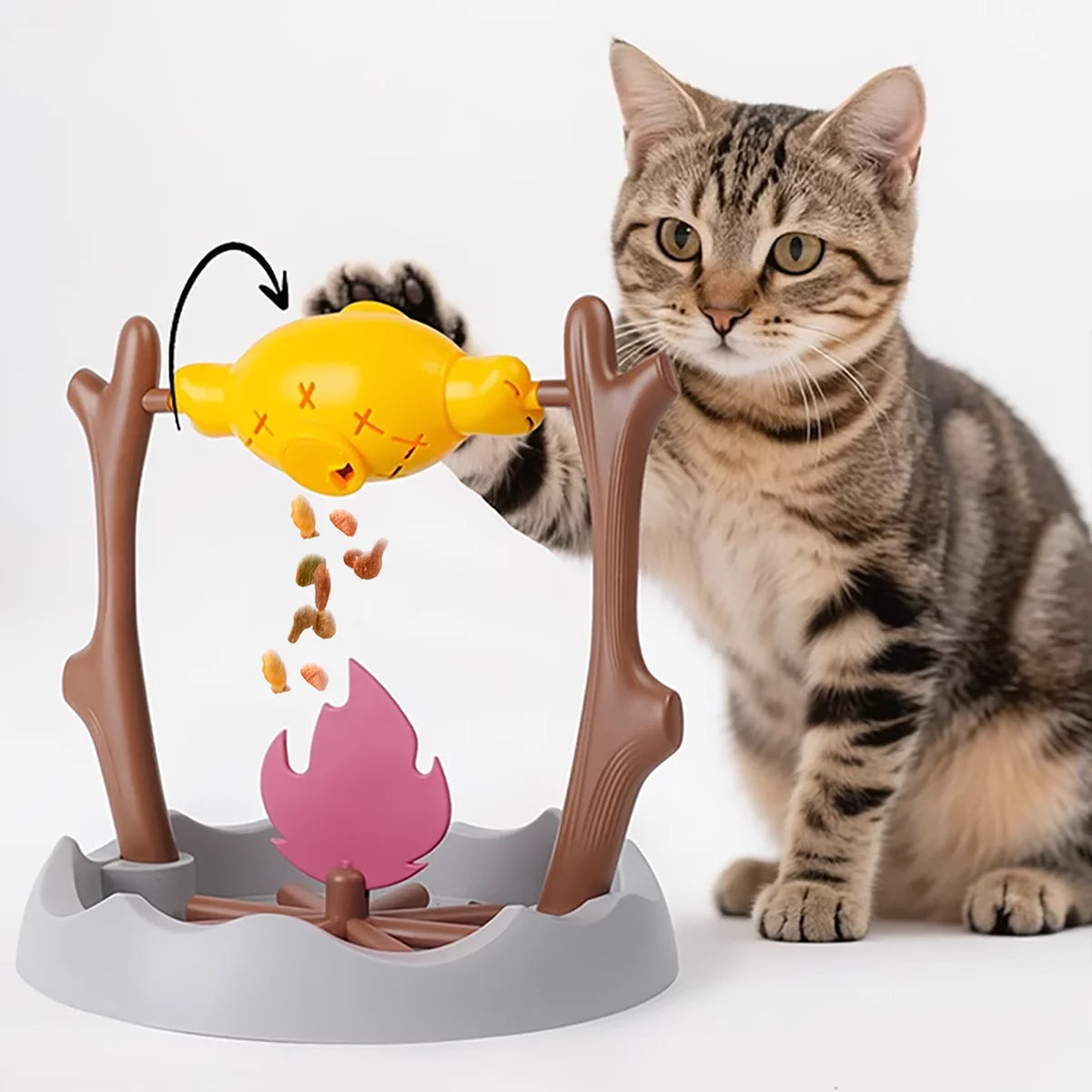 Campfire Interactive Treat-Dispensing Cat Toy