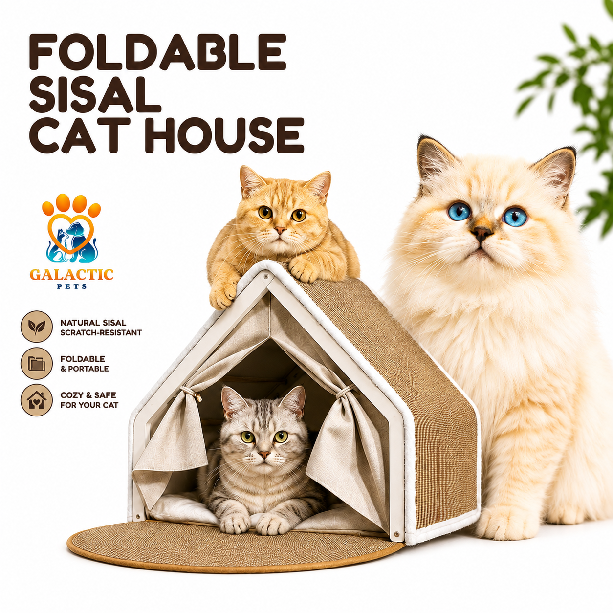 Foldable Sisal Cat House