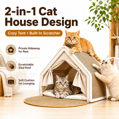 Foldable Sisal Cat House