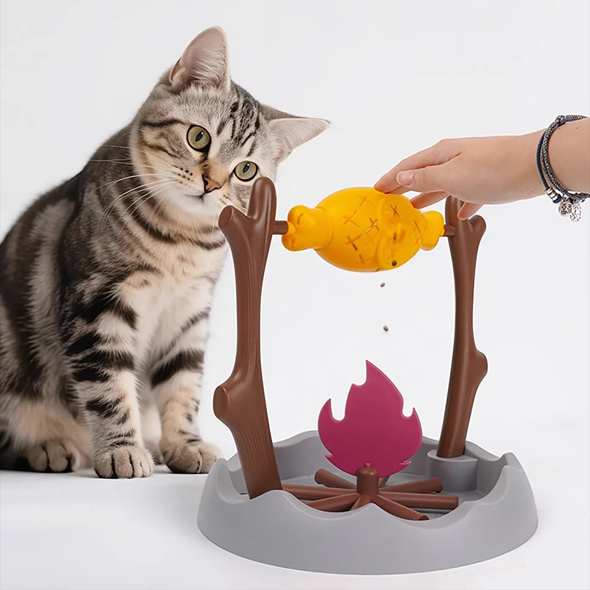 Campfire Interactive Treat-Dispensing Cat Toy