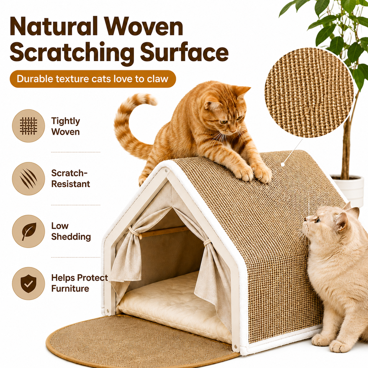 Foldable Sisal Cat House