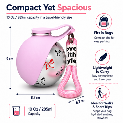2 In 1 Portable Dog Water Bottle