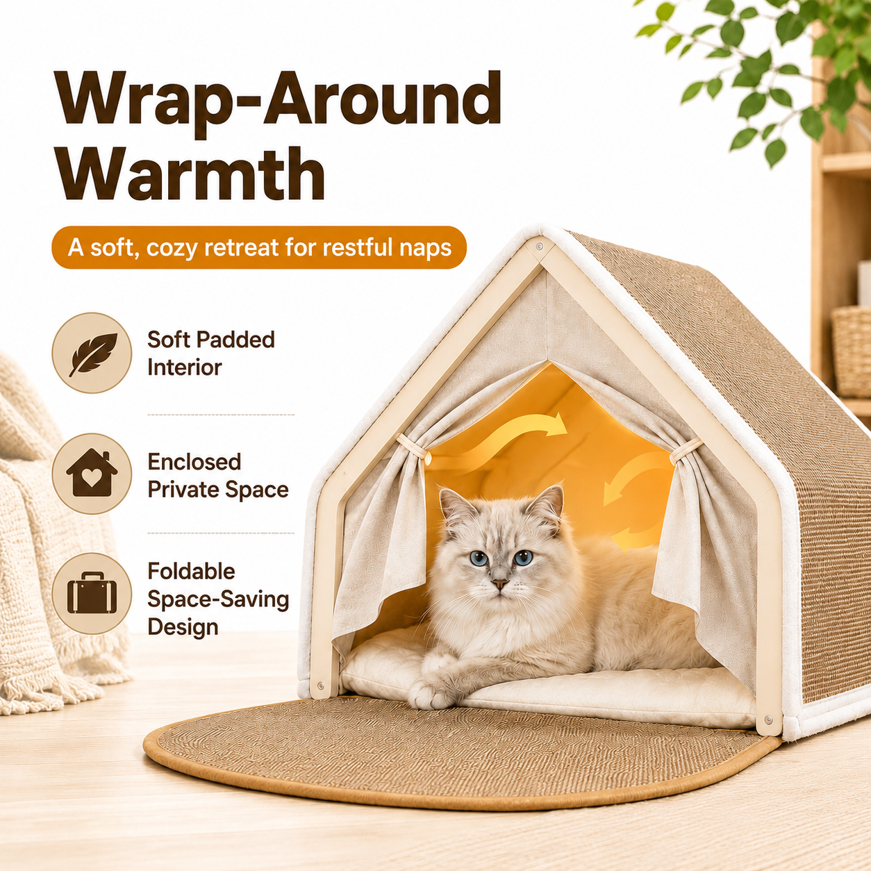 Foldable Sisal Cat House