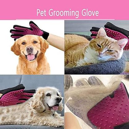 Pet Deshedding Brush Glove