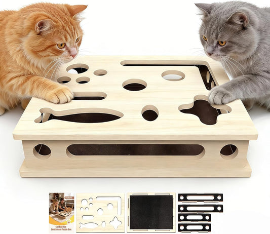 Cat Scratch Puzzle Enrichment Box