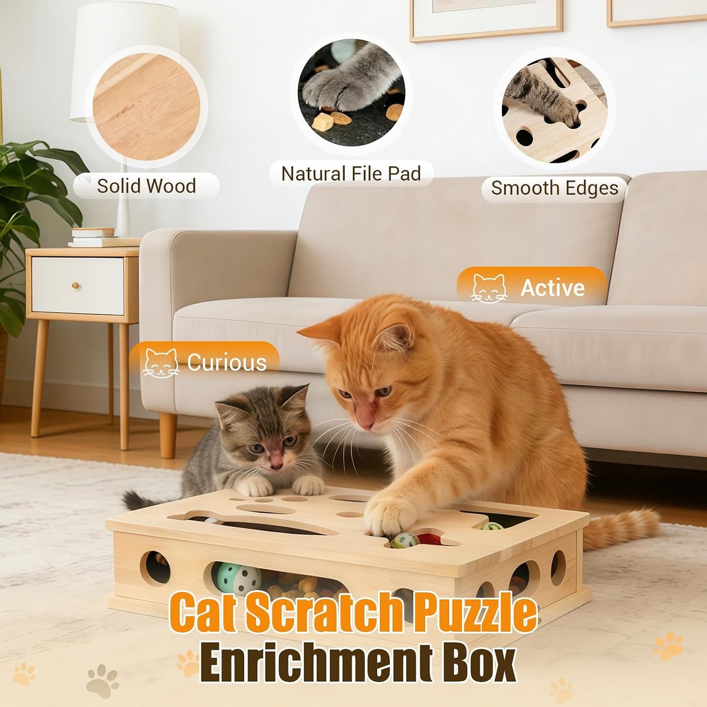 Cat Scratch Puzzle Enrichment Box