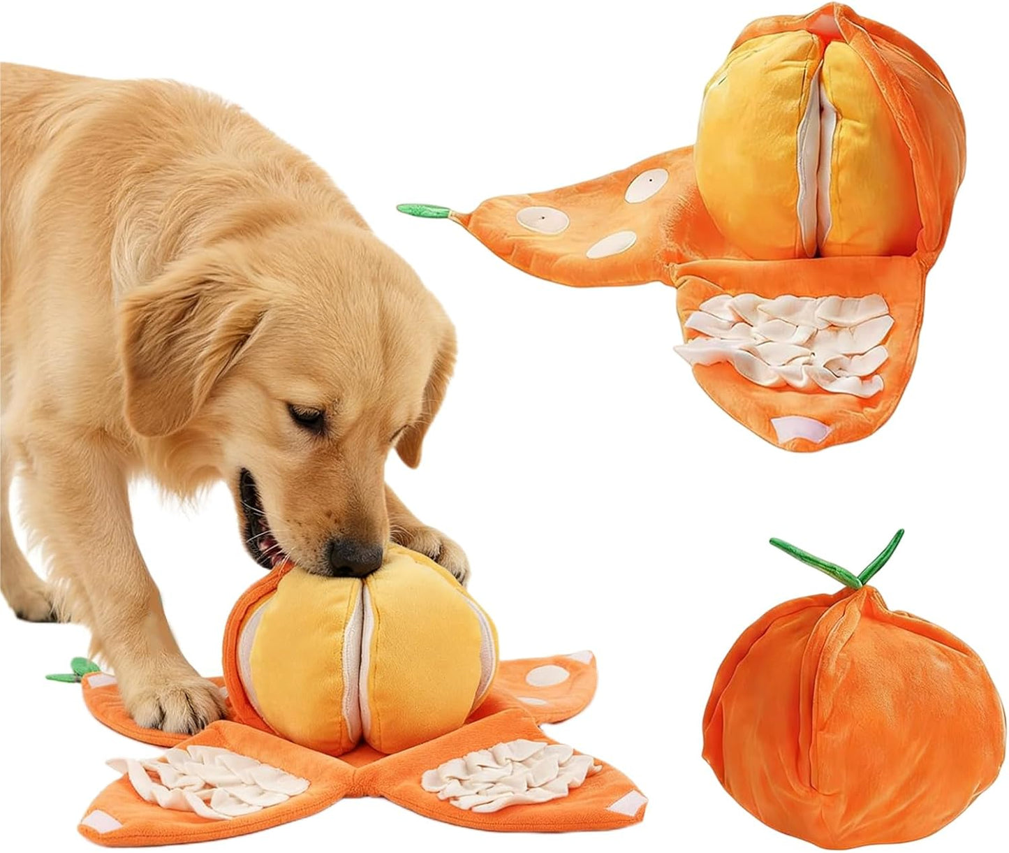 Pumpkin Puzzle  Plush Dog Toy
