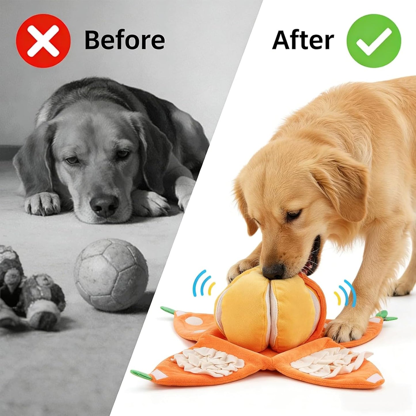 Pumpkin Puzzle  Plush Dog Toy