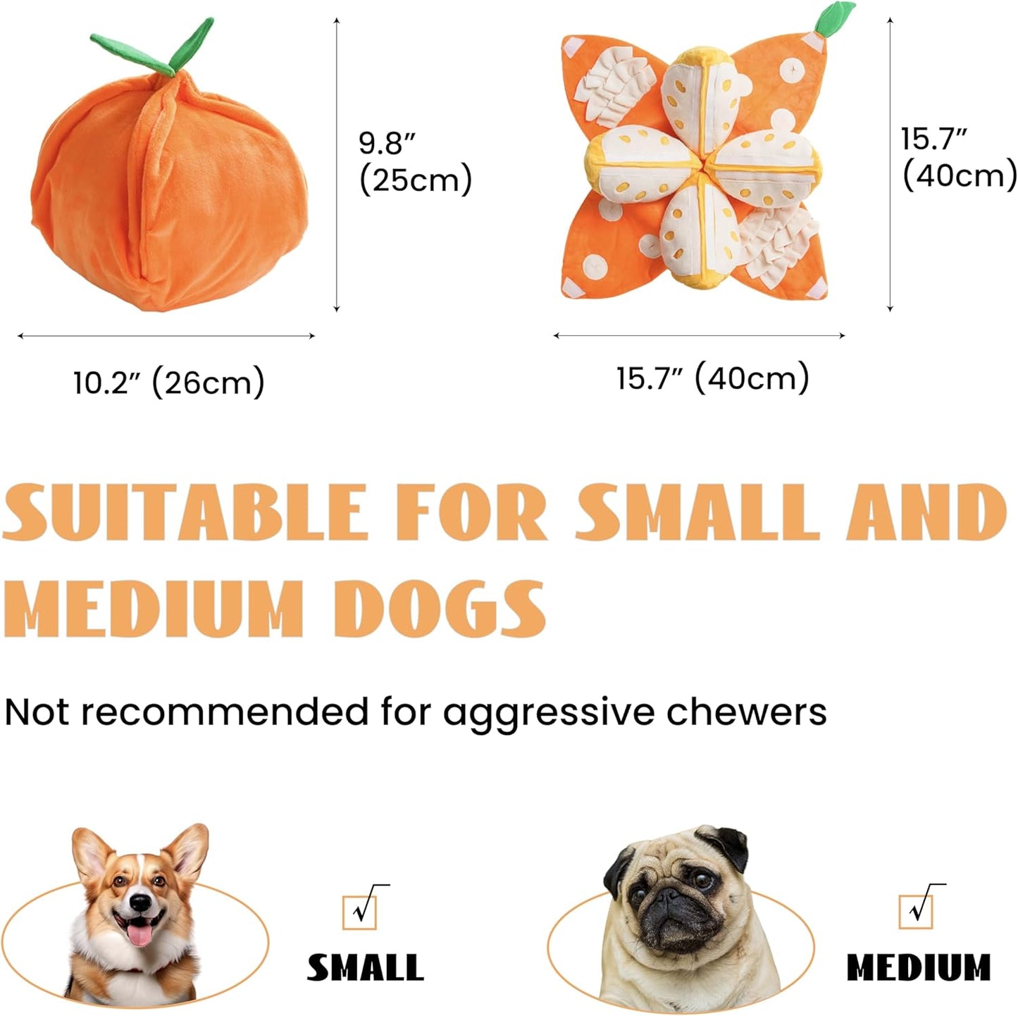 Pumpkin Puzzle  Plush Dog Toy