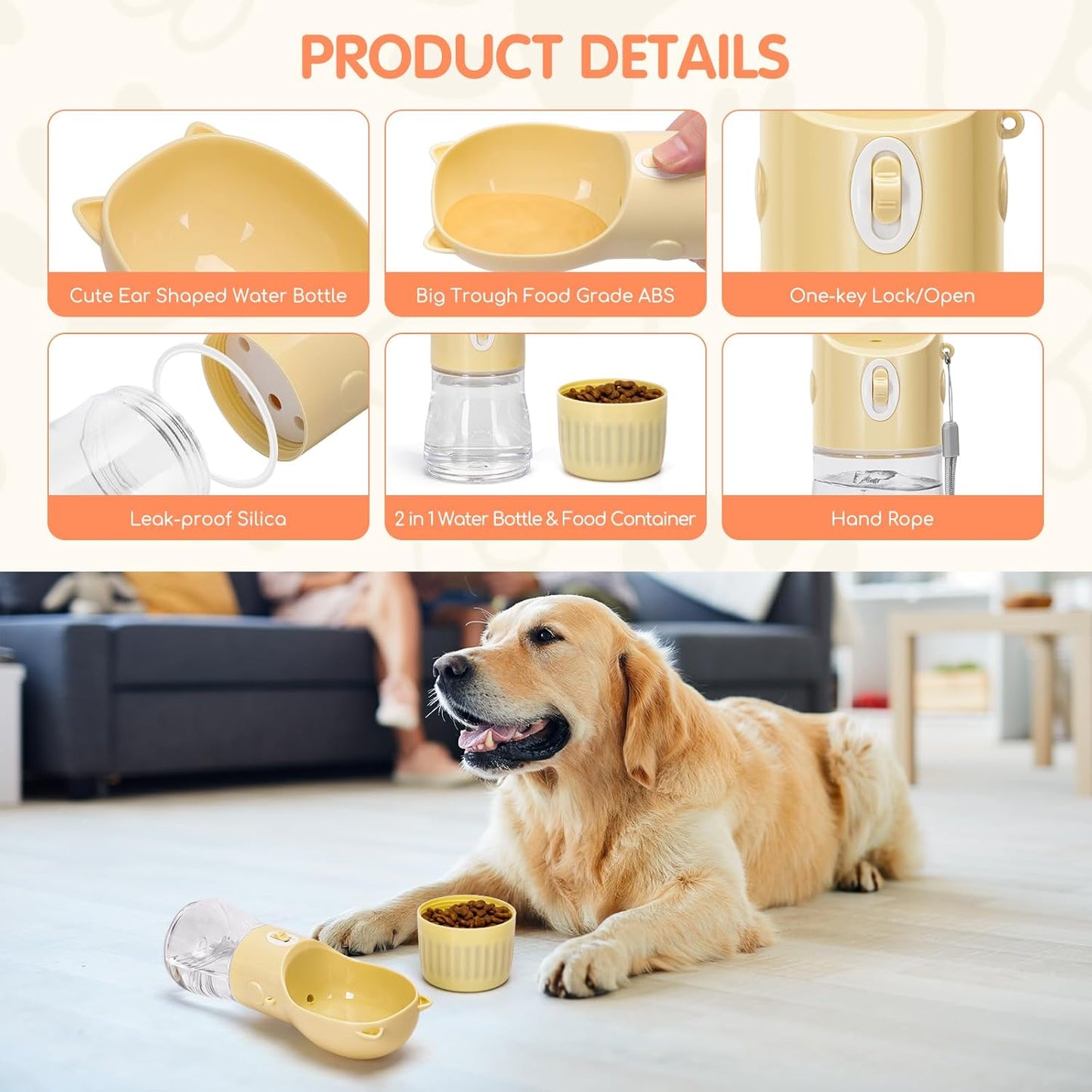 2 in 1 Dog Portable Water Bottle