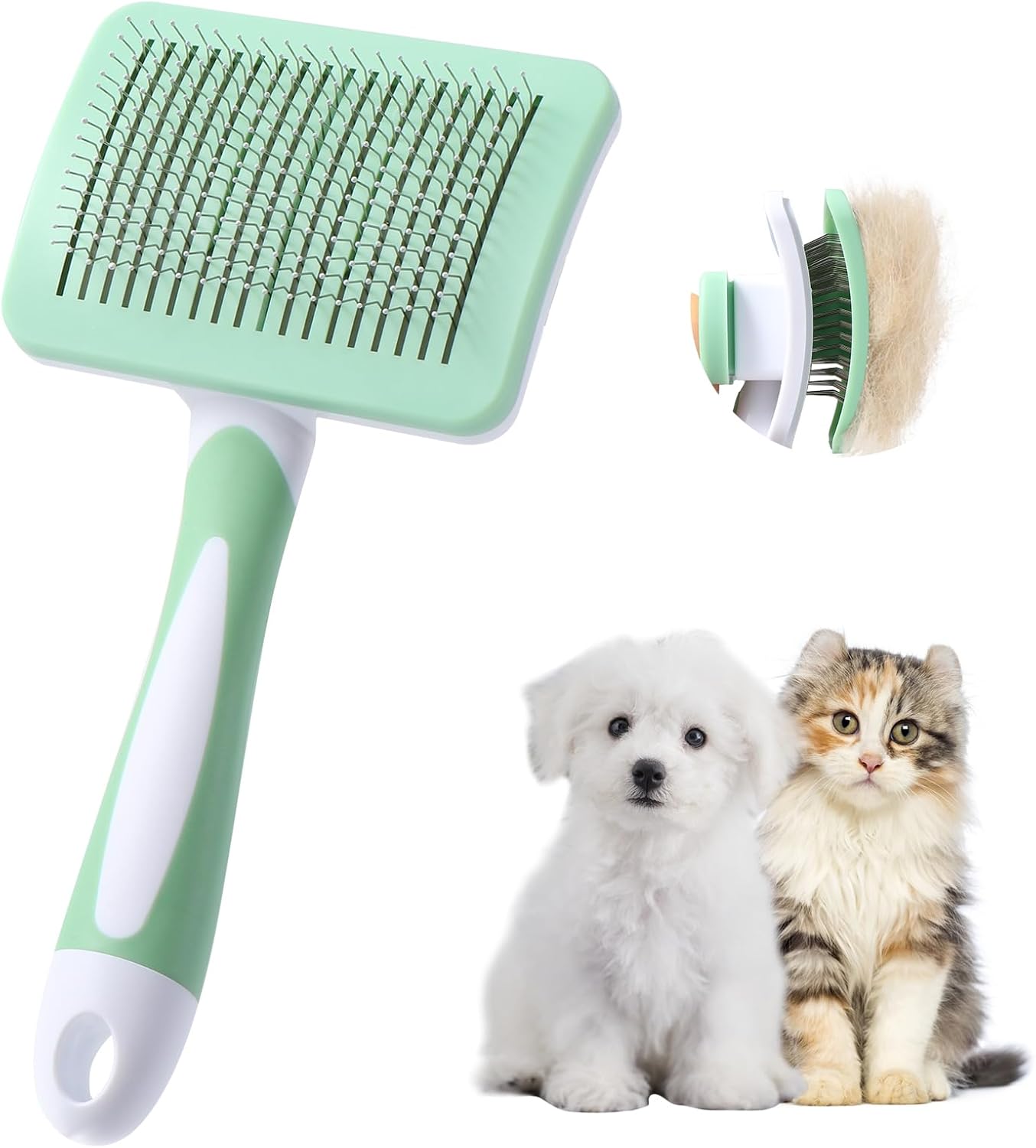 Self-Cleaning Slicker Brush