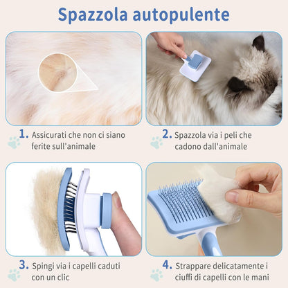 Self-Cleaning Slicker Brush