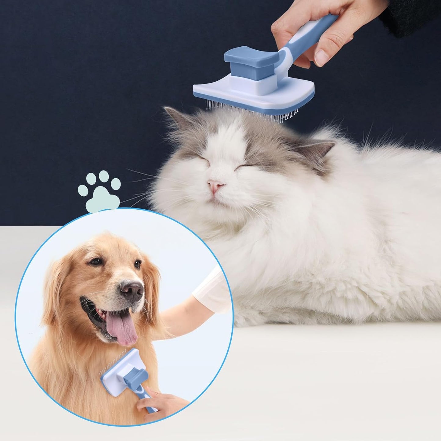 Self-Cleaning Slicker Brush