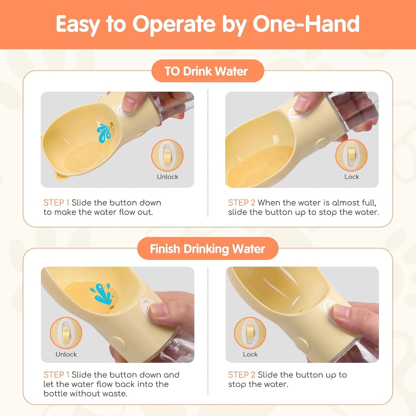 2 in 1 Dog Portable Water Bottle