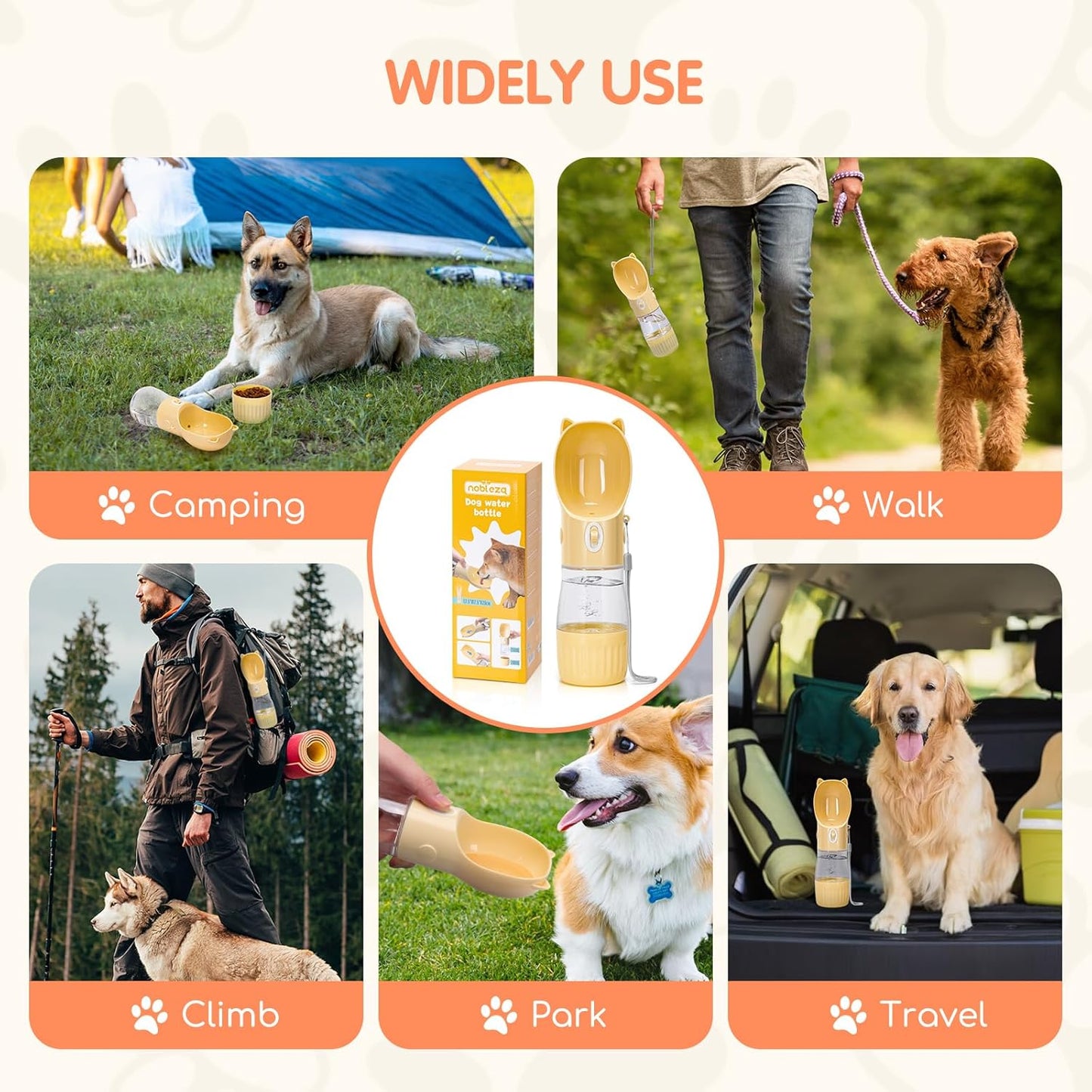 2 in 1 Dog Portable Water Bottle