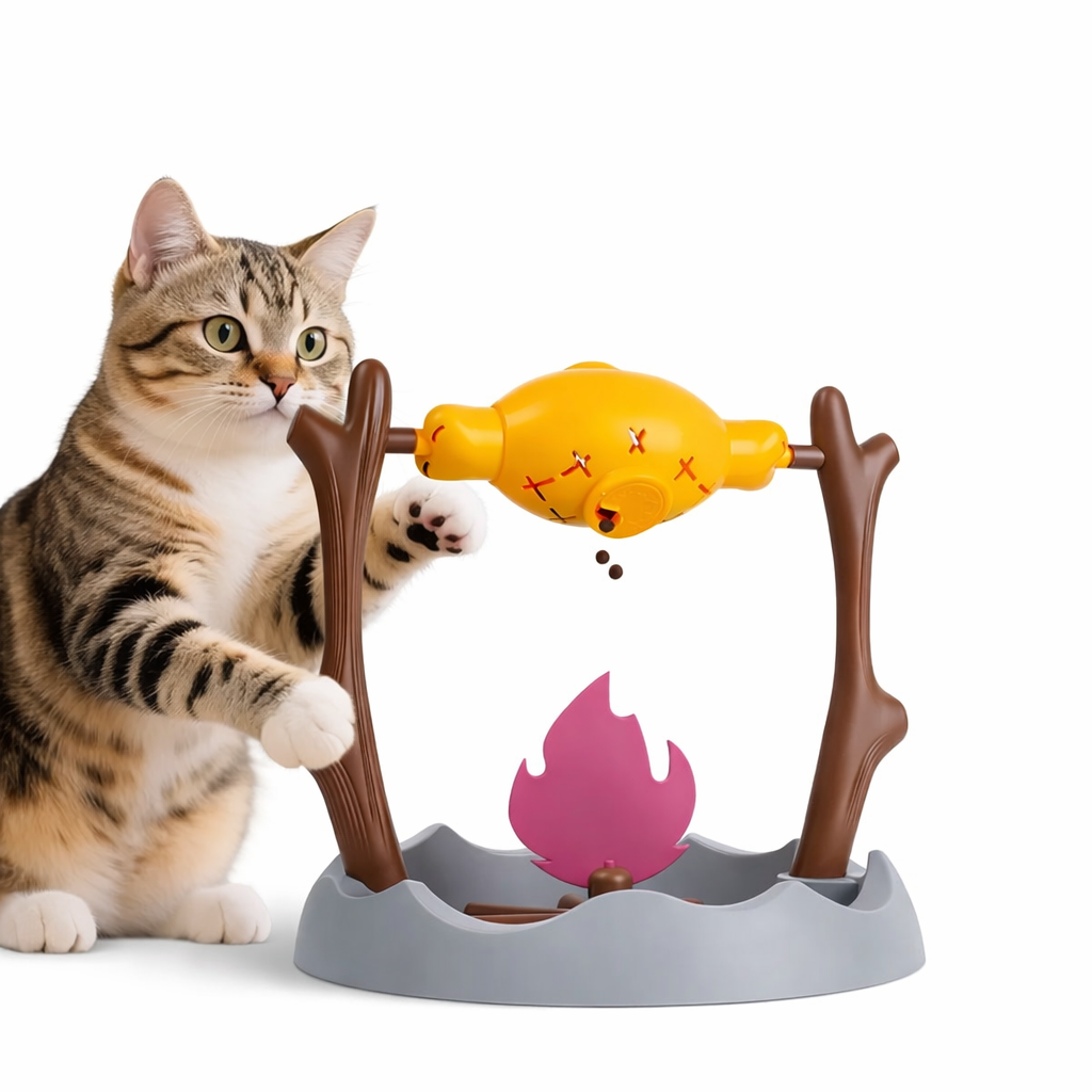 Campfire Interactive Treat-Dispensing Cat Toy