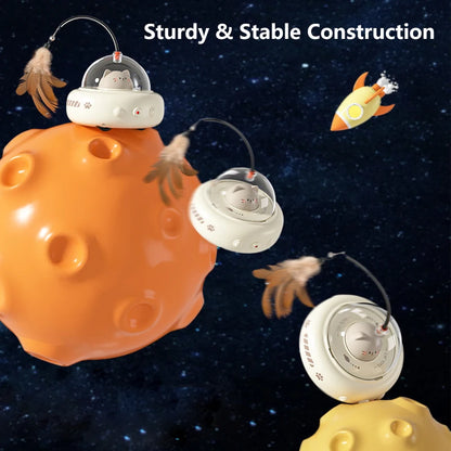 Smart UFO Feather Teaser Cat Toy