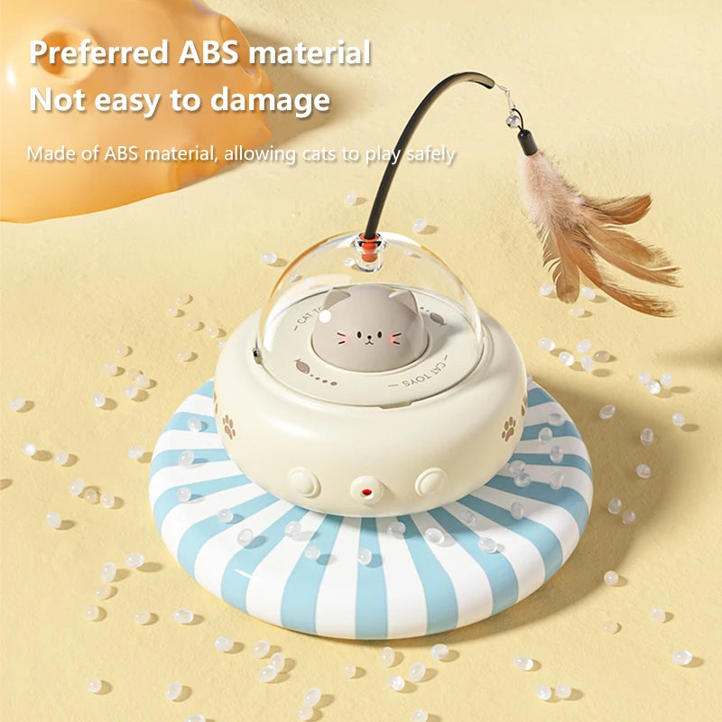 Smart UFO Feather Teaser Cat Toy