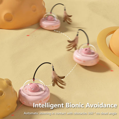 Smart UFO Feather Teaser Cat Toy