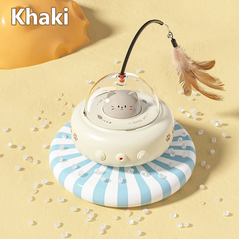 Smart UFO Feather Teaser Cat Toy