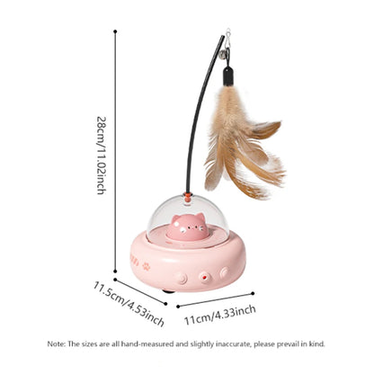 Smart UFO Feather Teaser Cat Toy